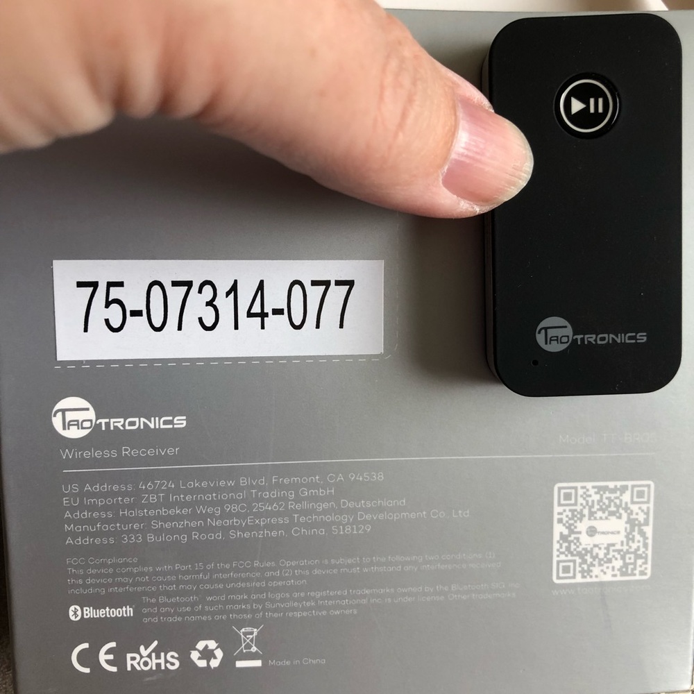 NIB Wireless Bluetooth receiver never used